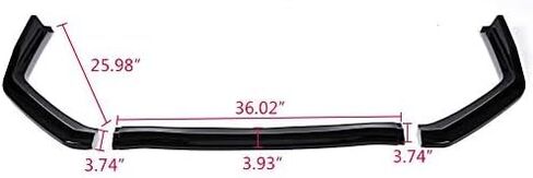 G-PLUS Front Bumper Body Lip Splitter Compatible with Subaru WRX STi 2015-2020 CS-Style Painted Black 3Pcs in Saudi Arabia
