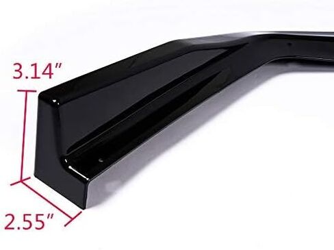 G-PLUS Front Bumper Body Lip Splitter Compatible with Subaru WRX STi 2015-2020 CS-Style Painted Black 3Pcs in Saudi Arabia