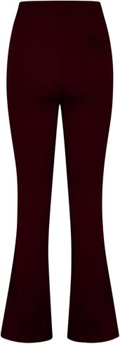 Women's Stretchy Dress Pants Business Casual Pants Office Work Slacks Elastic Waist Flare Leg Trousers with Pockets in Saudi Arabia