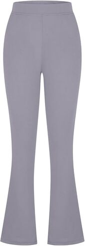 Women's Stretchy Dress Pants Business Casual Pants Office Work Slacks Elastic Waist Flare Leg Trousers with Pockets in Saudi Arabia