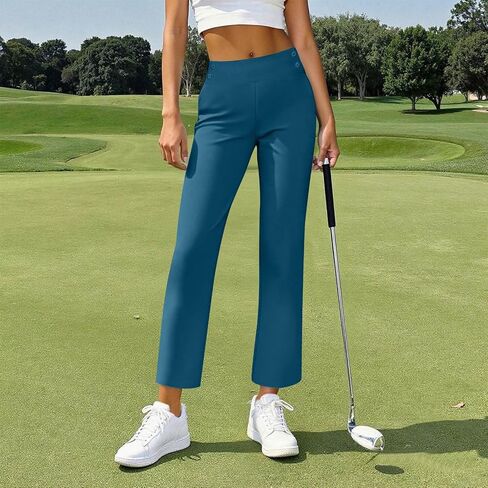 Business Casual Pants for Women Office Work Dressy Pants High Waisted Stretchy Golf Pant Pull On Slacks with Pockets in Saudi Arabia