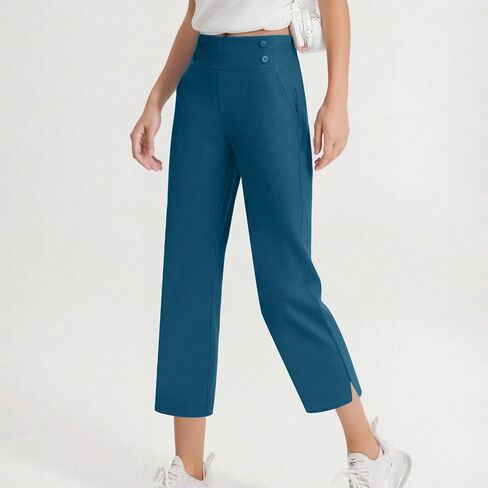 Business Casual Pants for Women Office Work Dressy Pants High Waisted Stretchy Golf Pant Pull On Slacks with Pockets in Saudi Arabia