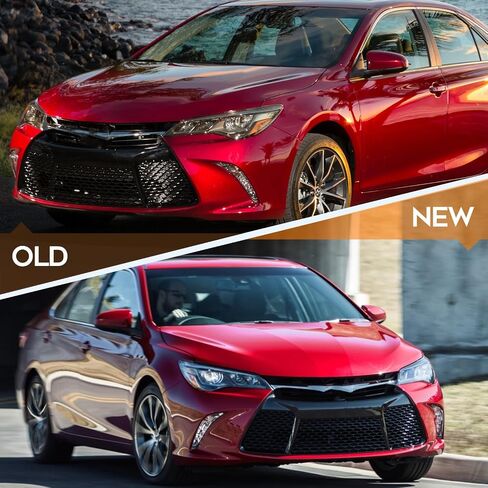Headlight Assembly for Toyota Camry 2015-2017 Black Housing Amber Reflector Clear Lens Driver and Passenger Side Headlamp in Saudi Arabia