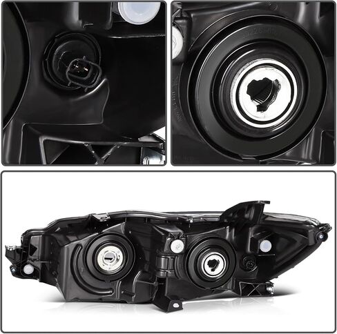 Headlight Assembly for Toyota Camry 2015-2017 Black Housing Amber Reflector Clear Lens Driver and Passenger Side Headlamp in Saudi Arabia