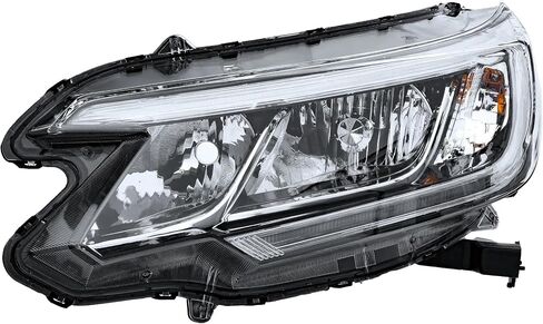 مجموعة Pensun المصابيح الأمامية ملائمة لعام 2015 2016 Honda CRV Halogen type w/LED DRL Clear Clear (Side Passenger & Driver) in Kuwait