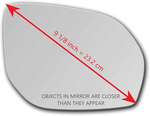 New Replacement Mirror Glass with FULL SIZE ADHESIVE for 2013-2018 HYUNDAI SANTA FE Passenger Side View Right RH - Check Size - Not a fit for Santa Fe SPORT in Saudi Arabia