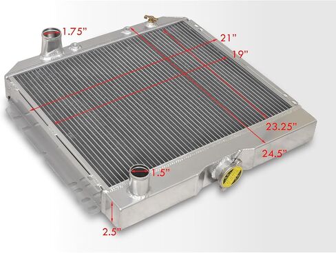 AJP Distributors Tri Core 3-Row Full Aluminum Radiator Engine Motor Cooling Upgrade Compatible/Replacement For Mustang Torino LTD Falcon Big Block l6 V8 M/T A/T 1967 1968 1969 1970 67 68 69 70 in Saudi Arabia