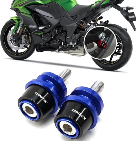لـ Ninja 1100SX SE 2025 CNC Aluminium Alloy Swingarm Slider Slider Stand Ninja 1100SX SE 2025 Excesssories (Green) in Kuwait