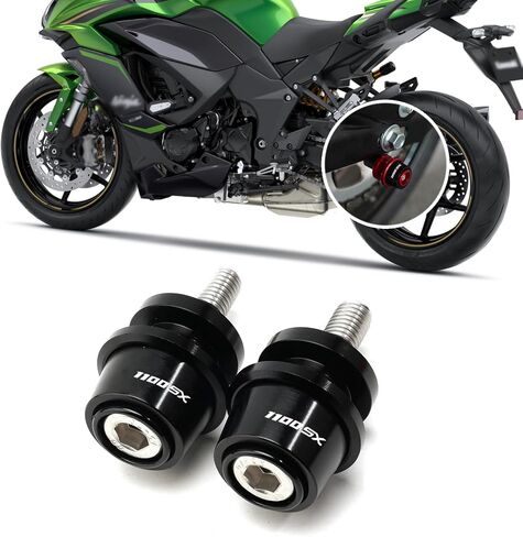 لـ Ninja 1100SX SE 2025 CNC Aluminium Alloy Swingarm Slider Slider Stand Ninja 1100SX SE 2025 Excesssories (Green) in Kuwait