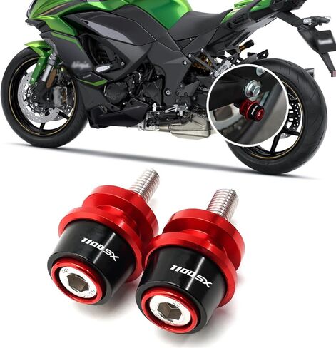 لـ Ninja 1100SX SE 2025 CNC Aluminium Alloy Swingarm Slider Slider Stand Ninja 1100SX SE 2025 Excesssories (Green) in Kuwait