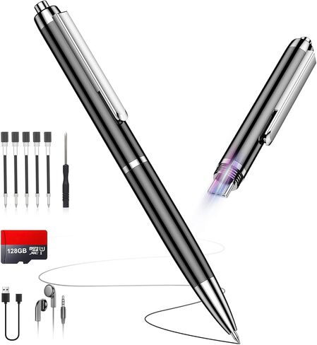 64GB (7200Hrs) Voice Recorder w/Type-C, Voice Activated Recorder with AI-Intelligent Noise Reduction, Audio Recording Device 90 Days Storage Capacity for Lectures Meeting, Class, Work, Interviews in Kuwait