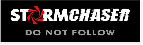 CafePress Storm Chaser Sticker Do Not Follow (Bumper) 10"x3" Rectangle Vinyl Bumper Sticker Car Decal in Saudi Arabia