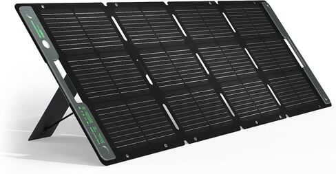 ACACIA East Oak 120W Portable Solar Panel, Foldable Solar Charger with Ajustable Kickstand, A+ Monocrystalline PV Cell and Waterproof IP67 for EV, Off Grid System, Camping in Saudi Arabia