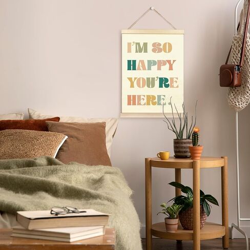 TAEDIN Boho Classroom Wall Art Poster Hanger Frame - Colorful Nursery Wall Art with Wood Frames, Inspirational Wall Hanging Decor for Baby Kids Room School Home Bedroom, 12x16 Inches in Kuwait