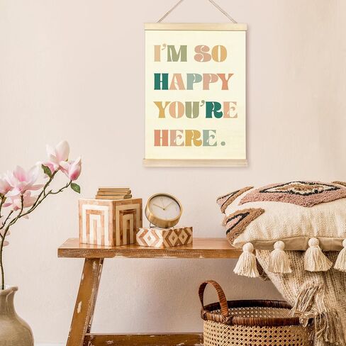 TAEDIN Boho Classroom Wall Art Poster Hanger Frame - Colorful Nursery Wall Art with Wood Frames, Inspirational Wall Hanging Decor for Baby Kids Room School Home Bedroom, 12x16 Inches in Kuwait