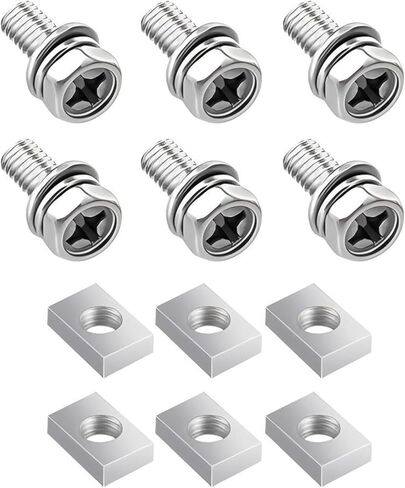طرف بطارية دراجة نارية 6pcs ، M6 x16mm براغي البطارية والمكسرات الفولاذ المقاوم للصدأ ، والمكسرات المربعة ومجموعة الترباس ، ل ATV ، القوارب ، الدراجة ، الدراجات النارية in Kuwait