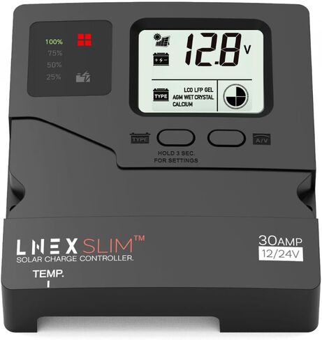 وحدة تحكم شحن الطاقة الشمسية 30A ، منظم بطارية 5 مرحلة مع شاشة LCD ، وحدة تحكم الطاقة الشمسية 12V/24V PWM لـ LIFEPO4 ، AGM ، الجل ، بطارية الفيضانات والليثيوم in Saudi Arabia