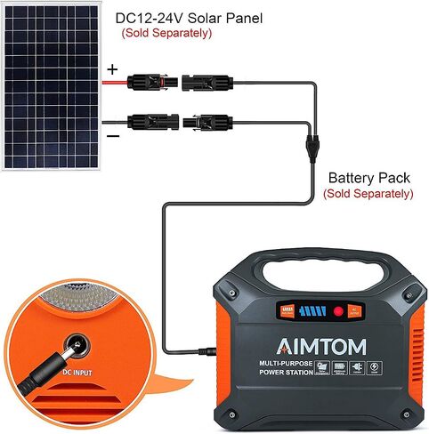 AIMTOM 6.6 قدم شاقية شمسية مقاومة للماء الذكور/الإناث إلى DC 5.5 مم × 2.1 مم كابل محول لوحة الطاقة الشمسية لشحن محطات الطاقة SPS-155 SPS-194 ، المولدات الشمسية أو حزمة البطارية القابلة لإعادة الشحن in Saudi Arabia