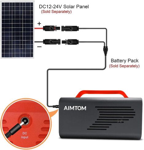 AIMTOM 6.6 قدم شاقية شمسية مقاومة للماء الذكور/الإناث إلى DC 5.5 مم × 2.1 مم كابل محول لوحة الطاقة الشمسية لشحن محطات الطاقة SPS-155 SPS-194 ، المولدات الشمسية أو حزمة البطارية القابلة لإعادة الشحن in Saudi Arabia