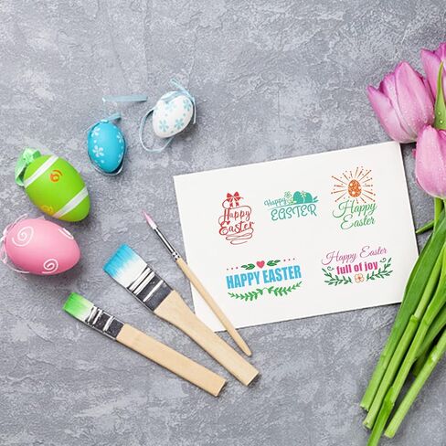 Globleland Easter Egg Egg Clear Stamps Rabbit Ear Chick Happy Easter Eggs Eggs Silicone Clear Stamp Seals Carrot Flower Bow Flower Flower Stamps for DIY Scrapbooking Cards Making Photo Photo Journal in Saudi Arabia