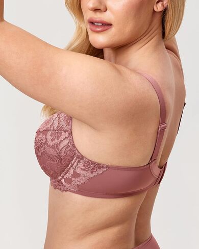 DELIMIRA Women's Plus Size Full Coverage Lace Underwire Unlined Bra Up to J in Kuwait