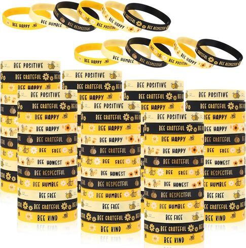 60 Pcs Yellow Duck Silicone Bracelets Motivational Wristband Inspirational Quote Silicone Wrist Bands for Coworkers Employee Appreciation Duck Party Favors in Kuwait