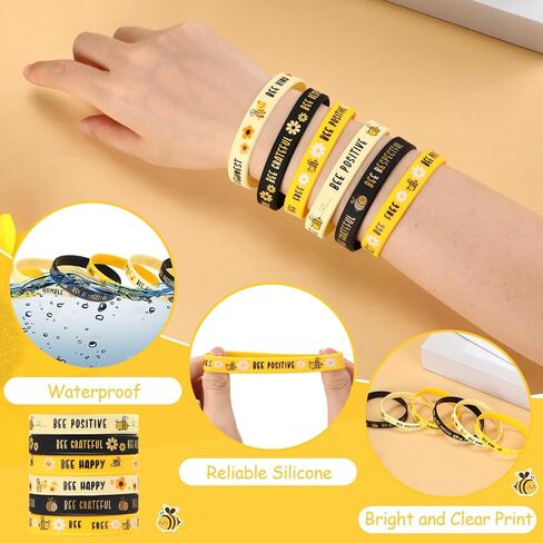 60 Pcs Yellow Duck Silicone Bracelets Motivational Wristband Inspirational Quote Silicone Wrist Bands for Coworkers Employee Appreciation Duck Party Favors in Kuwait