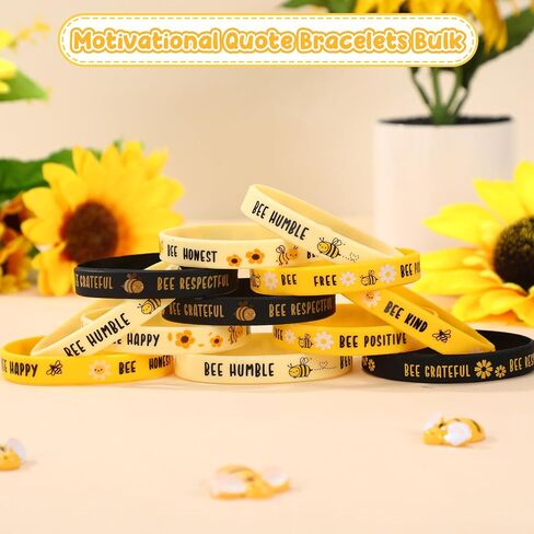 60 Pcs Yellow Duck Silicone Bracelets Motivational Wristband Inspirational Quote Silicone Wrist Bands for Coworkers Employee Appreciation Duck Party Favors in Kuwait