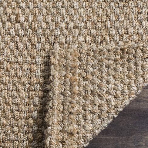 SAFAVIEH Natural Fiber Collection Runner Rug - 2'3" x 10', Natural, Handmade Basketweave Jute, Ideal for High Traffic Areas in Living Room, Bedroom (NF401A) in Saudi Arabia