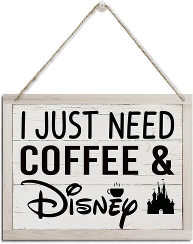 Coffee Sign, Rustic Kithen Hanging Wood Plaque Sign, Kithen Desktop Decoration Coffee Wood Signs, Cute Coffees Decor, Coffees Lover Decor for Home Office, Cafe Decoration in Kuwait