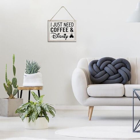Coffee Sign, Rustic Kithen Hanging Wood Plaque Sign, Kithen Desktop Decoration Coffee Wood Signs, Cute Coffees Decor, Coffees Lover Decor for Home Office, Cafe Decoration in Kuwait