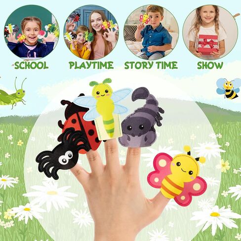 دمى الأصابع المزرعة Cocnny-10 مساءً ، شعرت Farm Farm Puppet مع مجموعة Barn Bag Make Making Crafts Fabor in Kuwait