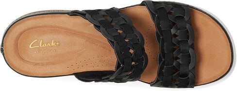 Clarks Women's Kassanda Mule Wedge Sandal, Metallic Combi Leather, 8 in Saudi Arabia