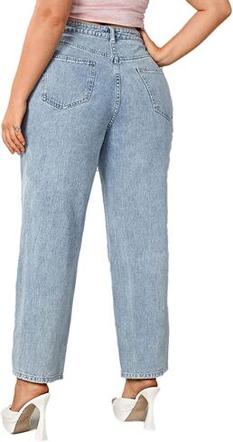 Leijijeans بالإضافة إلى حجم النساء للجينز مباشرة مناسبة جينز عالي التمدد in Kuwait