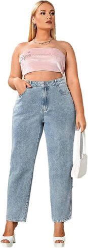 Leijijeans بالإضافة إلى حجم النساء للجينز مباشرة مناسبة جينز عالي التمدد in Kuwait