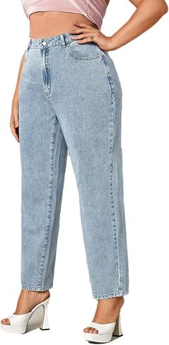 Leijijeans بالإضافة إلى حجم النساء للجينز مباشرة مناسبة جينز عالي التمدد in Kuwait