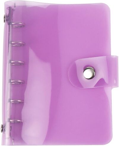 A6 Binder Cover Blue 6 Ring Budget Binder PVC Planner Notebook Binders Snap Button Closure Shell Protector Folders for A6 Refill Paper Binder Inserts Pockets Cash Envelopes (Blue, A6) in Kuwait