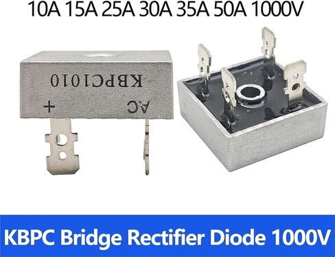 1pcs/kbpc5010 جسر مقوم الصمام الثنائي 10a 15a 25a 30a 35a 50a 1000v KBPC 5010 Power Rechifier AC إلى المكونات الإلكترونية (KBPC5010) in Saudi Arabia