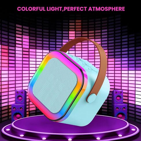 آلة الكاريوكي للأطفال ، آلة Kids Karaoke للبنات مع 2 ميكروفونات لاسلكية ، Mini Portable Bluetooth مكبرات الصوت Kids Karaoke Gifts for Girls and Boys Family Party in Kuwait