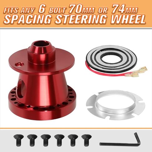 6-bolt عجلة القيادة Quick Adapter Red متوافق مع 84-04 موستانج/84-86 الحارس in Saudi Arabia