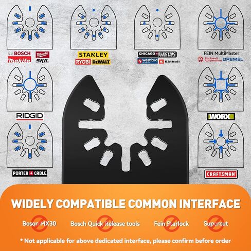 FORCA Universal Oscillating Saw Blades, 78pcs Multi Tool Kit With Japanese Tooth for Deeper Cutting, High Efficient Multitool Fit 95% Tools for Wood in Saudi Arabia