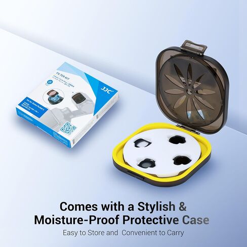 JJC 4-Pack Magnetic ND Filter & 1/4 Black Mist Diffusion Filter Kit for DJI OSMO Pocket 3, ND16 ND64 ND256 Neutral Density & Cinematic Dreamy Effect Filter, Multi-Coated HD Optical Glass in Saudi Arabia