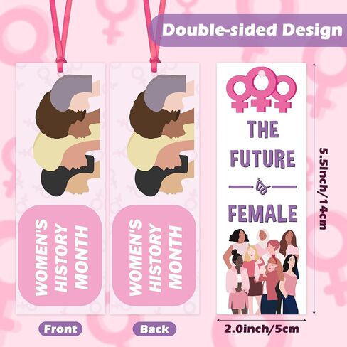 Haooryx Women's History Month Bookmarks - 120Pcs I Need Feminism Bookmarks Freedom Equality Feminism Book Mark for Women's History Month Theme Favor Demonstration Classroom Stationery Handout Supplies in Saudi Arabia