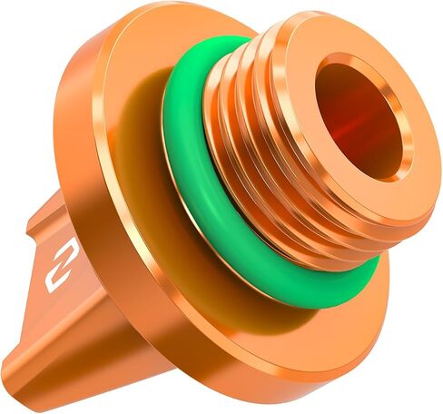Nicecnc Orange Oild تعبئة زيت الغطاء مع O-Ring Aluminium متوافق مع 125 Duke 2024 ، 250 Duke 2024 ، 390 Duke 2024 ، بديل لـ 9633092004404a ، انظر Fitments in Saudi Arabia
