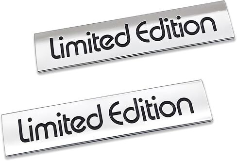 مجموعة زوج محدودة Edition Edition Emblem 3D شارة شارة ملحقات الجذع الخلفية (Silver Black) in Kuwait