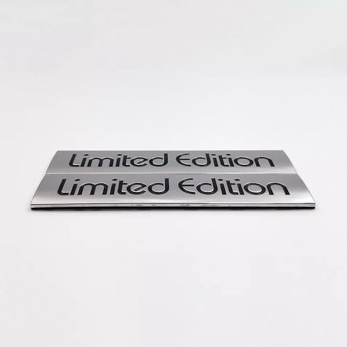 مجموعة زوج محدودة Edition Edition Emblem 3D شارة شارة ملحقات الجذع الخلفية (Silver Black) in Kuwait