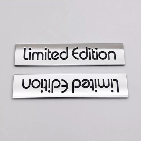 مجموعة زوج محدودة Edition Edition Emblem 3D شارة شارة ملحقات الجذع الخلفية (Silver Black) in Kuwait