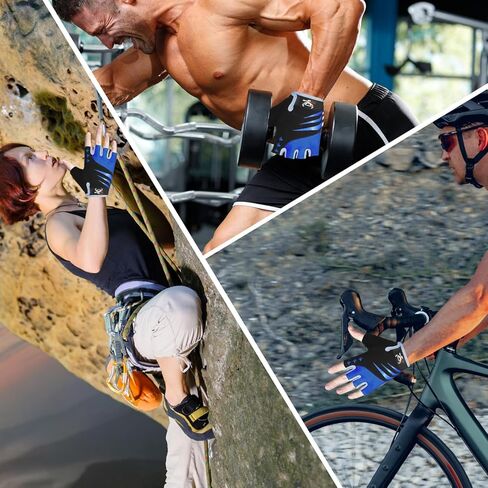 وحش الغضب نصف إصبع القفازات لركوب الدراجات للرجال النساء ، هلام مبطن مضاد للانزلاق الصدمات تمتص الأوزان القفازات الصال in Kuwait