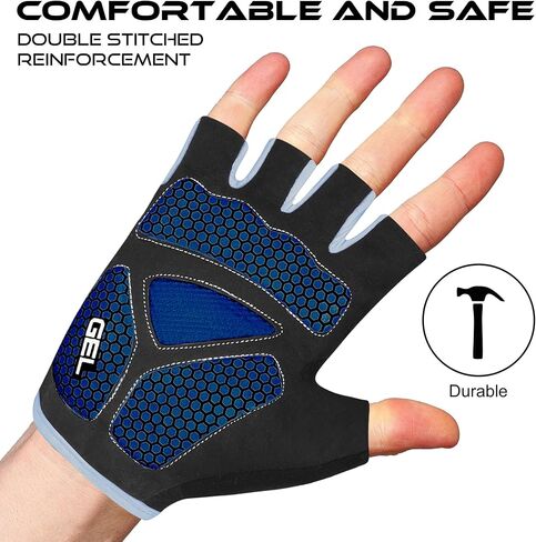 وحش الغضب نصف إصبع القفازات لركوب الدراجات للرجال النساء ، هلام مبطن مضاد للانزلاق الصدمات تمتص الأوزان القفازات الصال in Kuwait