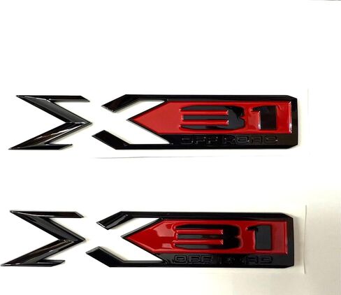 2pcs x31 Off Road Road Emblems 3D Bodyside Bodge Bubge for 2019-2022 GMC Sierra 1500 Genine GM (Chrome Red) in Saudi Arabia